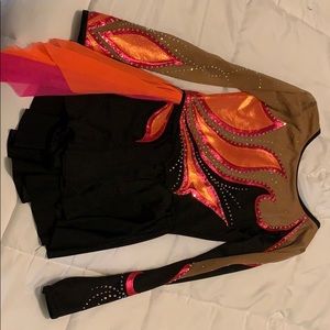 Ice skating long-sleeved competition dress